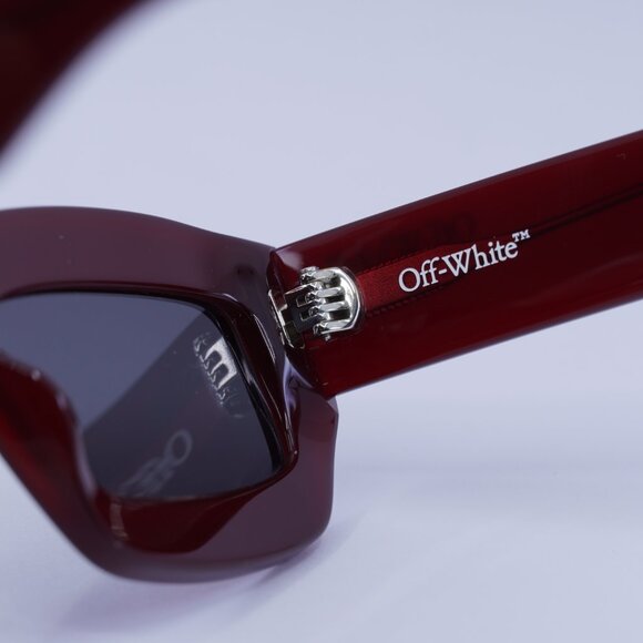 ?️New Off-White OERI138 CHARLOTTE 2807 Sunglasses - Burgundy Frame, Grey Lenses main image 5